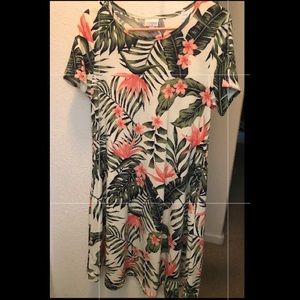 LuLaRoe Jessie medium tropical print dress